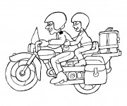 Coloriage Moto Harley pour enfant