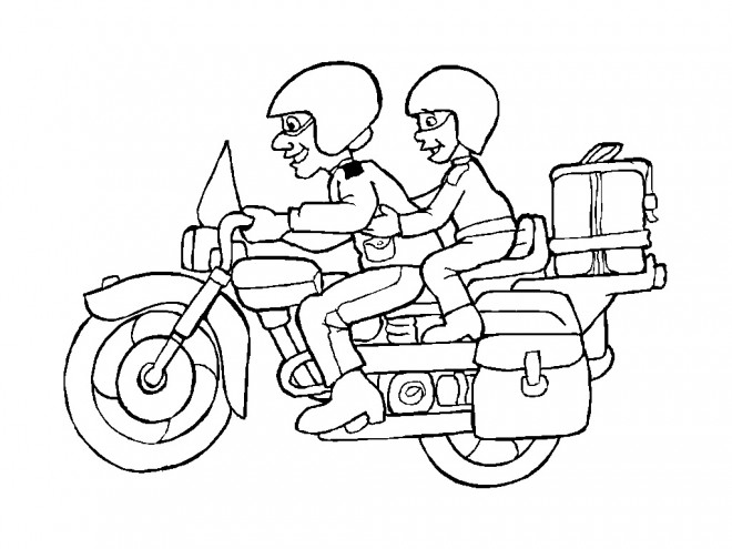 Coloriage et dessins gratuits Moto Harley pour enfant à imprimer