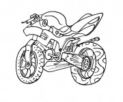 Coloriage et dessins gratuit Moto Kawasaki à imprimer