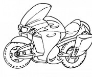 Coloriage et dessins gratuit Moto Police à imprimer