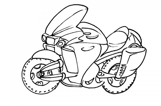 Coloriage Moto Police Dessin Gratuit à Imprimer