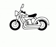 Coloriage Moto simple pour enfant