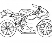 Coloriage Moto Yamaha maternelle