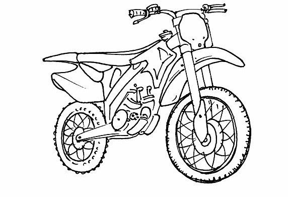 Coloriage Motocross à Colorier Dessin Gratuit à Imprimer