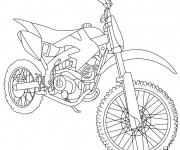 Coloriage Motocross de course