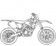 Coloriage Motocross Kawasaki pour conduire