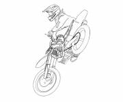 Coloriage Motocross KTM dans les airs