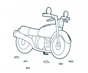 Coloriage Motocyclette facile