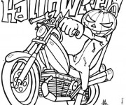 Coloriage Motos Halloween