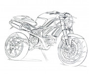 Coloriage Super moto de course