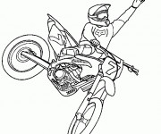 Coloriage Un show de Motocross couleur