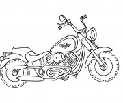 Coloriage Une Moto Harley Davidson