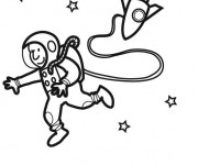 Coloriage et dessins gratuit Astronaute en ligne à imprimer