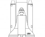 Coloriage Fusée stylisé en ligne