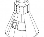 Coloriage Navette réaliste