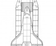 Coloriage Navette Spatiale dessin technique