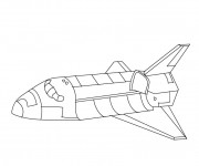 Coloriage et dessins gratuit Navette Spatiale facile à imprimer