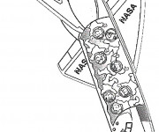 Coloriage Les Enfants Astronautes dans la Navette