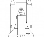 Coloriage et dessins gratuit Navette en ligne à imprimer