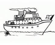 Coloriage Bateau croisière