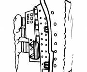 Coloriage Bateau de croisière dessin gratuit à imprimer