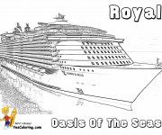 Coloriage Bateau de croisi&egrave;re  Royale