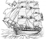 Coloriage Navire à voile britannique