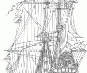 Coloriage navire britannique antiquit&eacute;