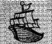 Coloriage Navire de p&ecirc;che maternelle