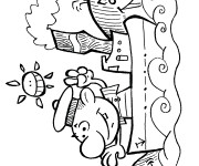 Coloriage Navire dessin anim&eacute;