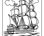 Coloriage et dessins gratuit Portrait Bateau Pirate à imprimer