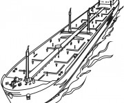 Coloriage Un Bateau de P&eacute;trole