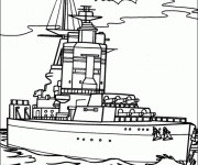 Coloriage et dessins gratuit Un Bateau militaire à imprimer