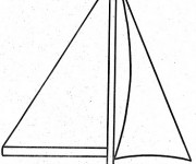 Coloriage Voile d'un Navire