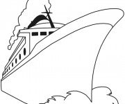 Coloriage et dessins gratuit Bateau croisière à colorier à imprimer