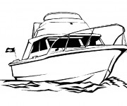 Coloriage Un Yacht couleur