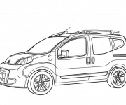 Coloriage et dessins gratuit Automobile Peugeot française à imprimer