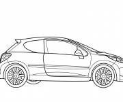 Coloriage Modèle de Peugeot 206