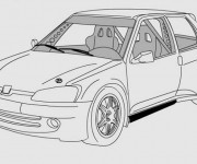 Coloriage Peugeot 205 GTI