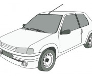 Coloriage Peugeot 205 junior