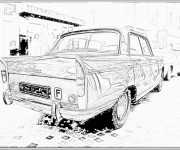 Coloriage Peugeot 404 classique