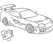 Coloriage Peugeot de course