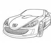 Coloriage Peugeot de luxe simple