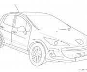 Coloriage Peugeot modèle 206