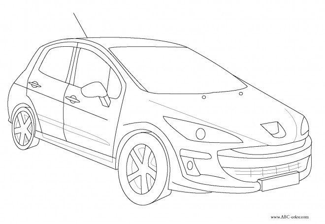 Coloriage et dessins gratuits Peugeot modèle 206 à imprimer