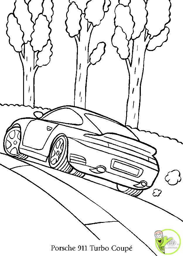 Coloriage Porsche 991 Turbo coupé dessin gratuit à imprimer Coloriage Porsche 991 Turbo coupé dessin gratuit à imprimer