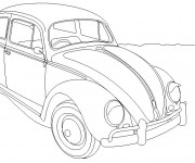 Coloriage Ancien voiture coccinelle