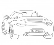 Coloriage et dessins gratuit Auto de course Porche à imprimer