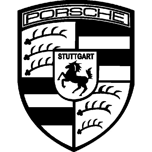 Coloriage et dessins gratuits Logo de Porsche à découper à imprimer