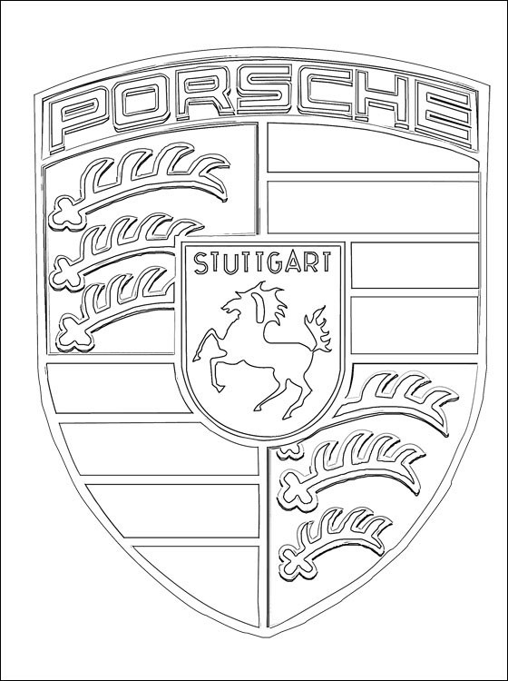  Coloriage  Logo  Porsche dessin gratuit   imprimer